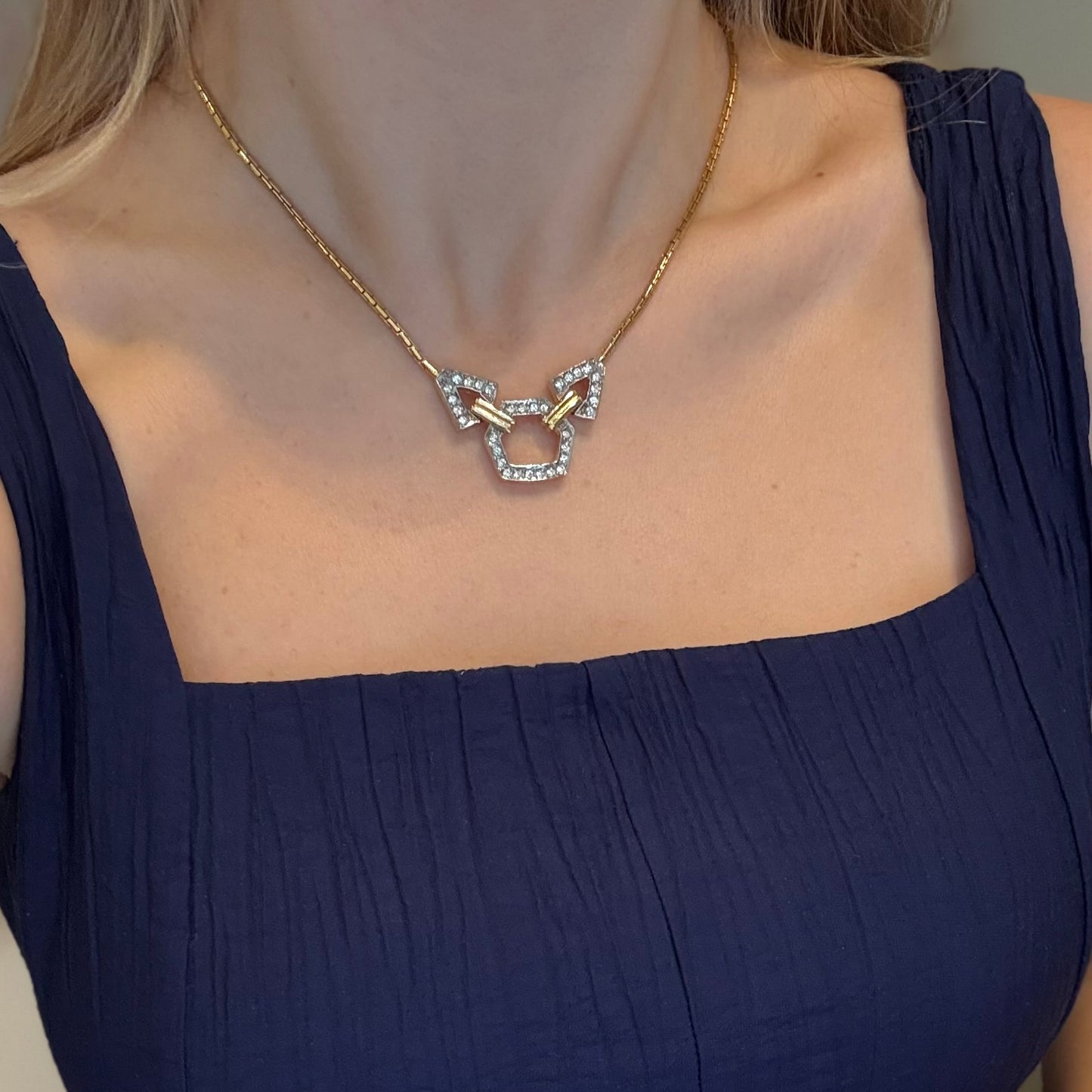 Sphinx İmzalı Vintage Taşlı Kolye