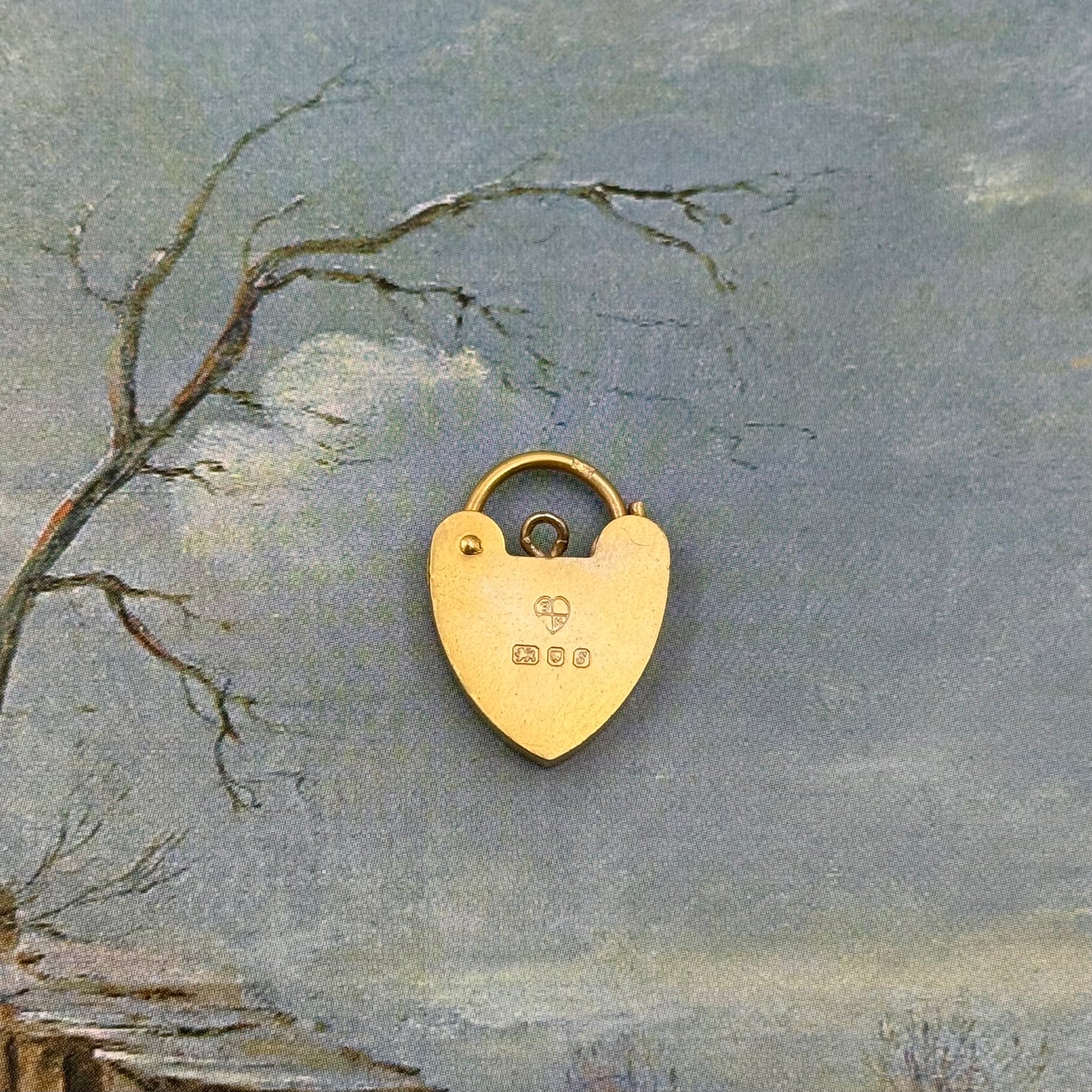 Vintage Padlock Kalp Charm