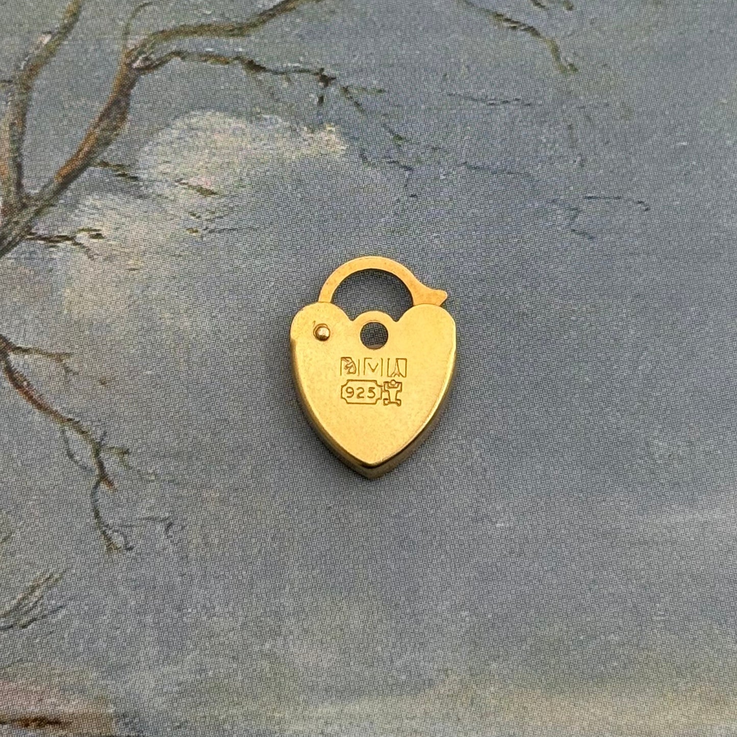 Vintage Padlock Mini Kalp Charm