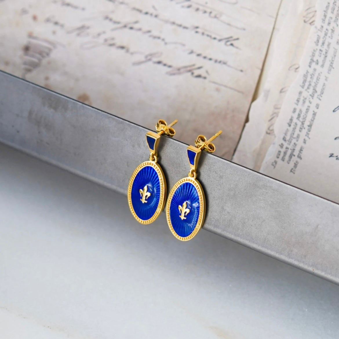 Royal Madalyon Küpe - 925 Ayar Gümüş