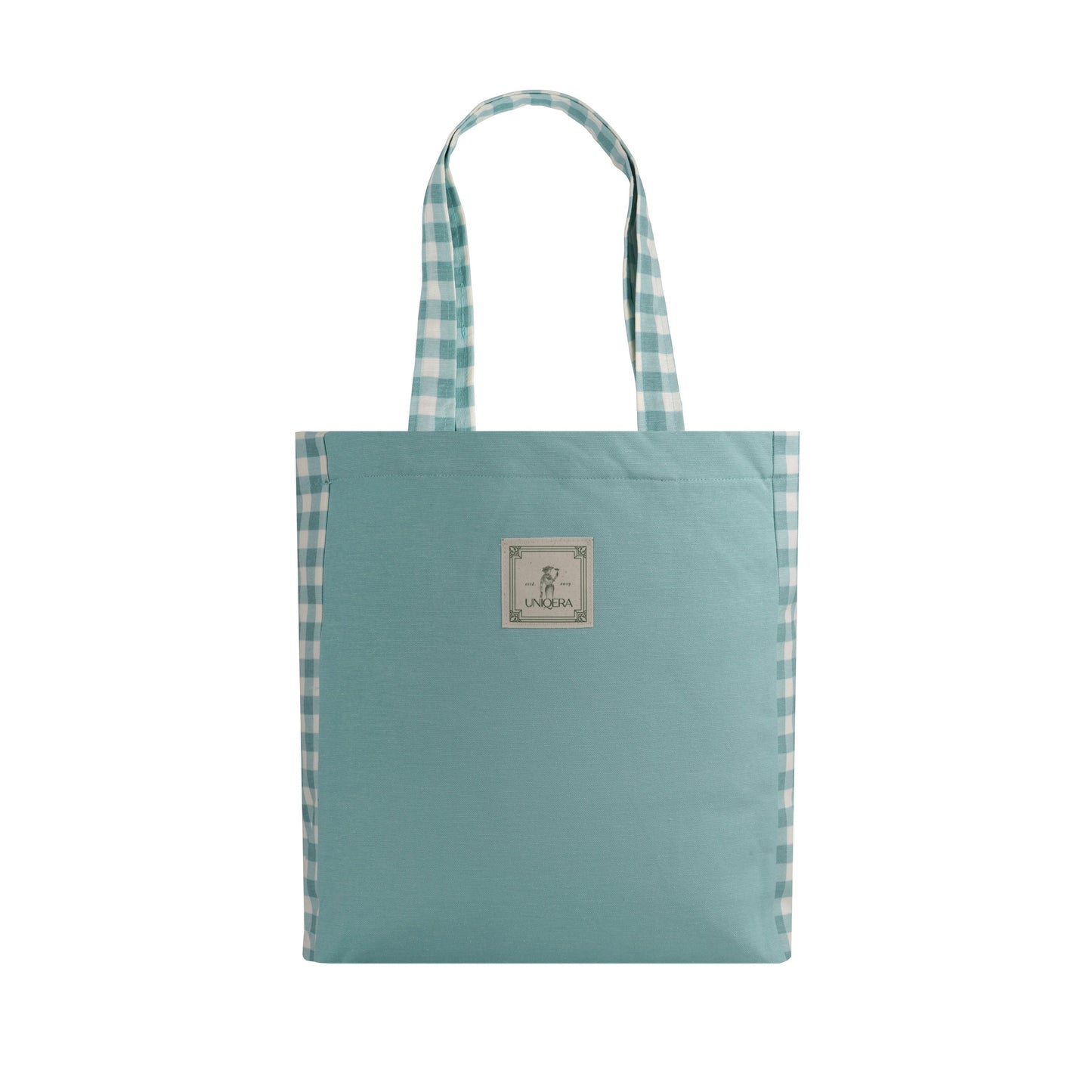 Mint Yeşil Pötikareli Çanta - Tote Bag Koleksiyonu
