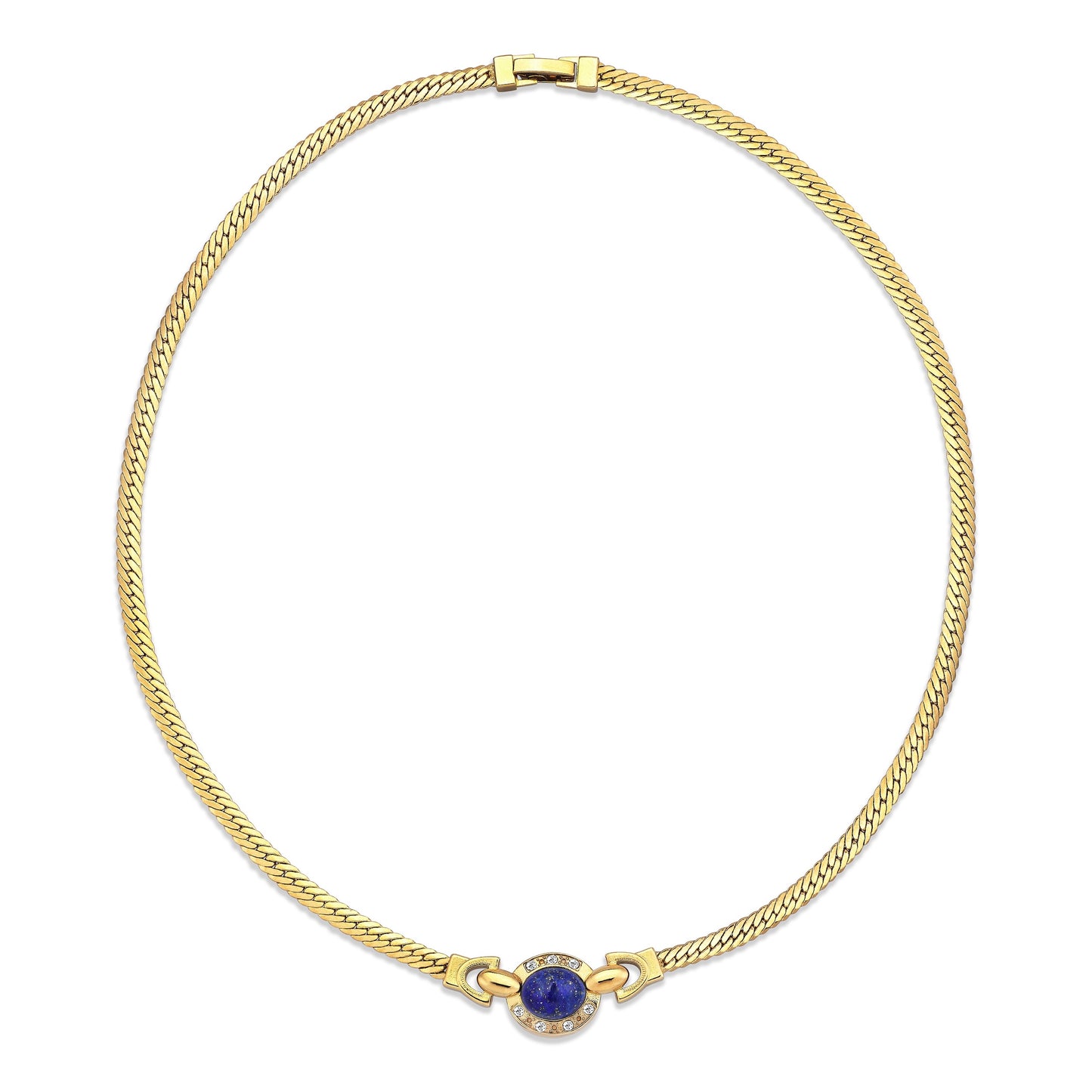 Lapis Lazuli Taşlı Vintage Stili Kolye - Artisan Koleksiyonu
