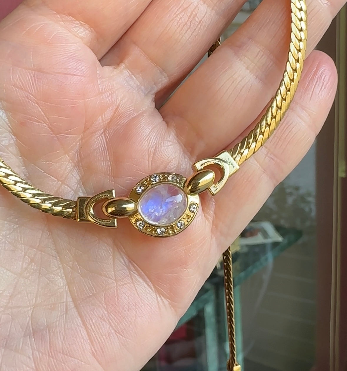 Ay Taşı Vintage Stili Kolye - Artisan Koleksiyonu