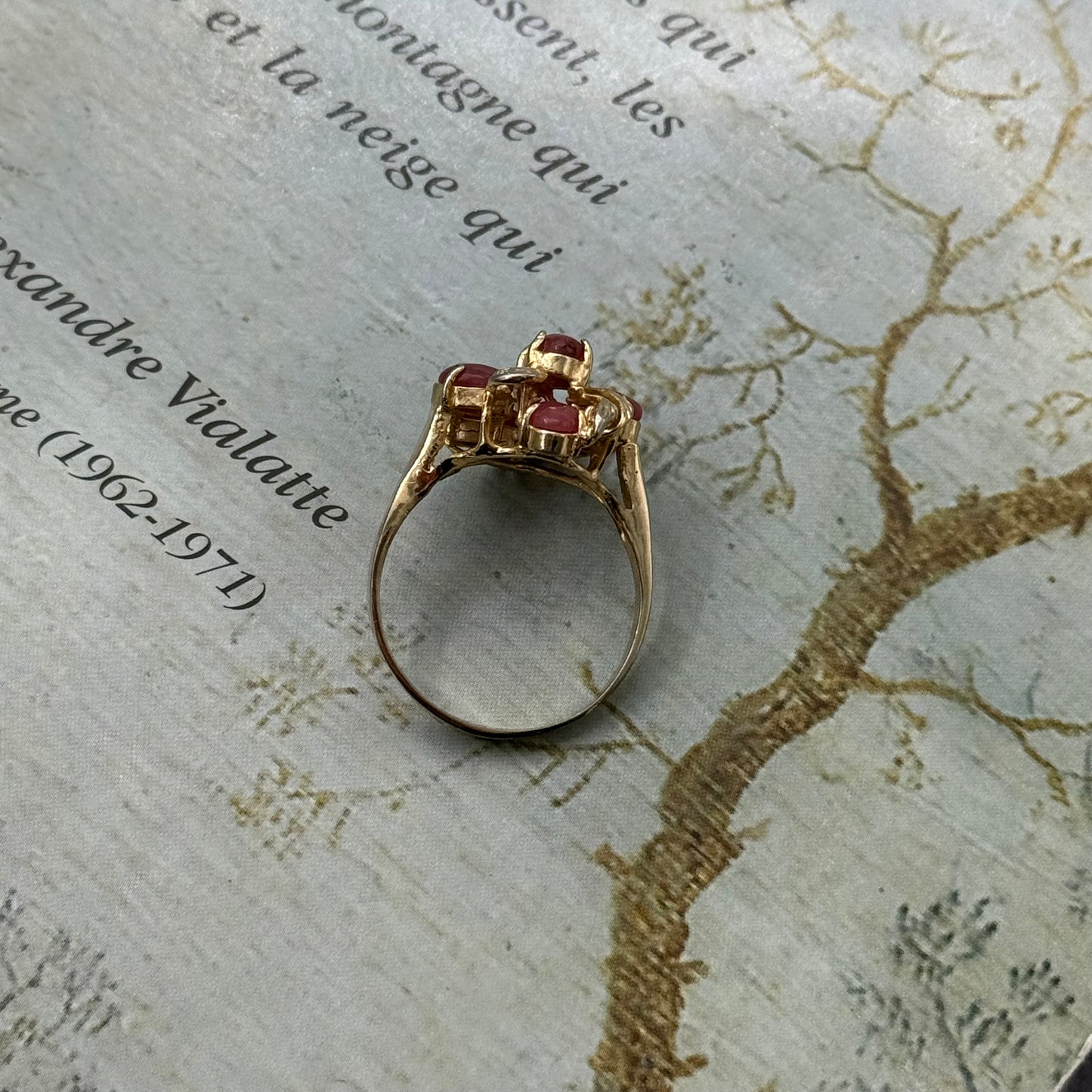 Vintage Cabochon Taşlı Yüzük