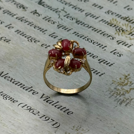 Vintage Cabochon Taşlı Yüzük