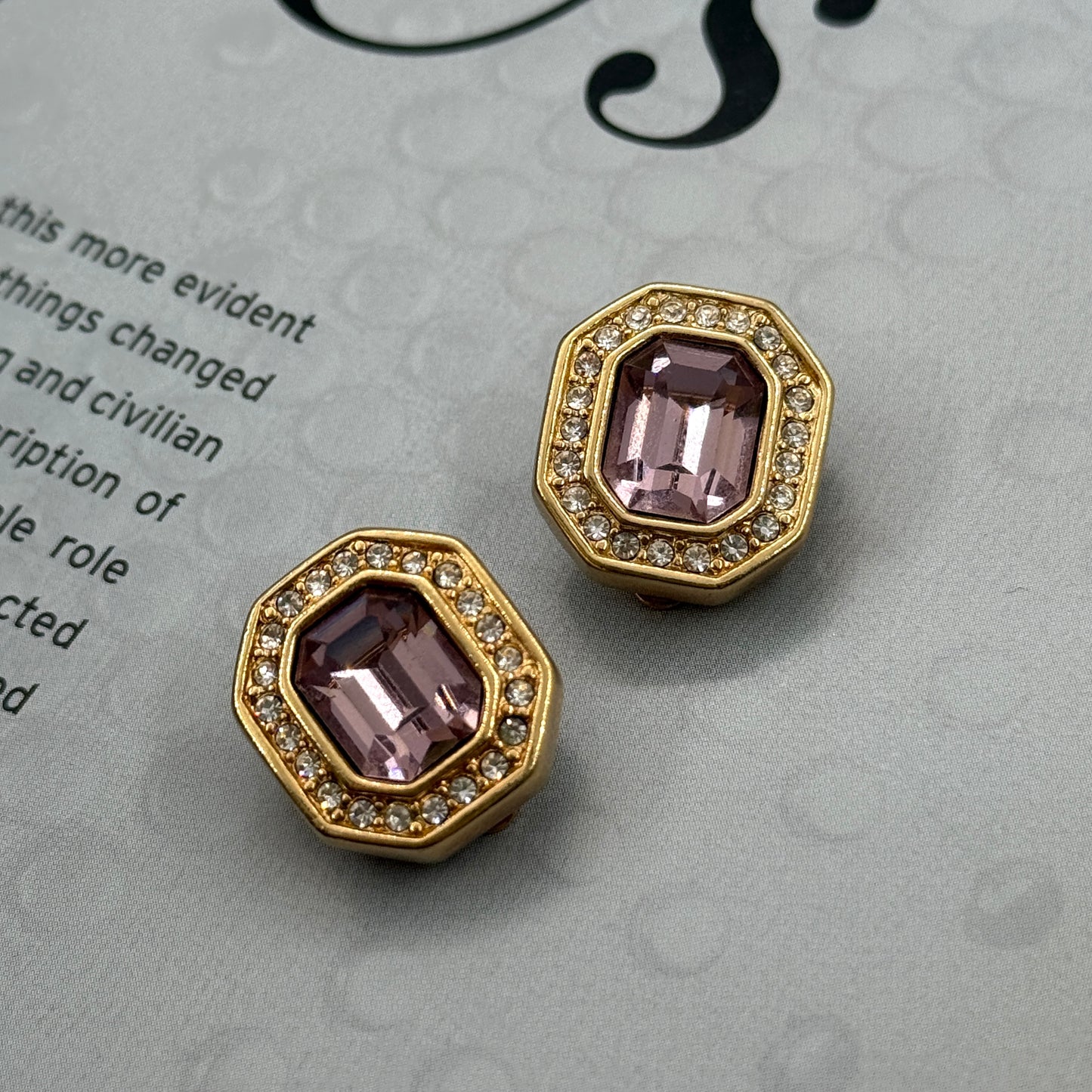 Swarovski İmzalı Vintage Küpe