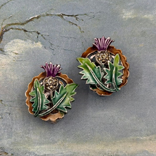 Vintage Markazit Taşlı Mineli Küpe