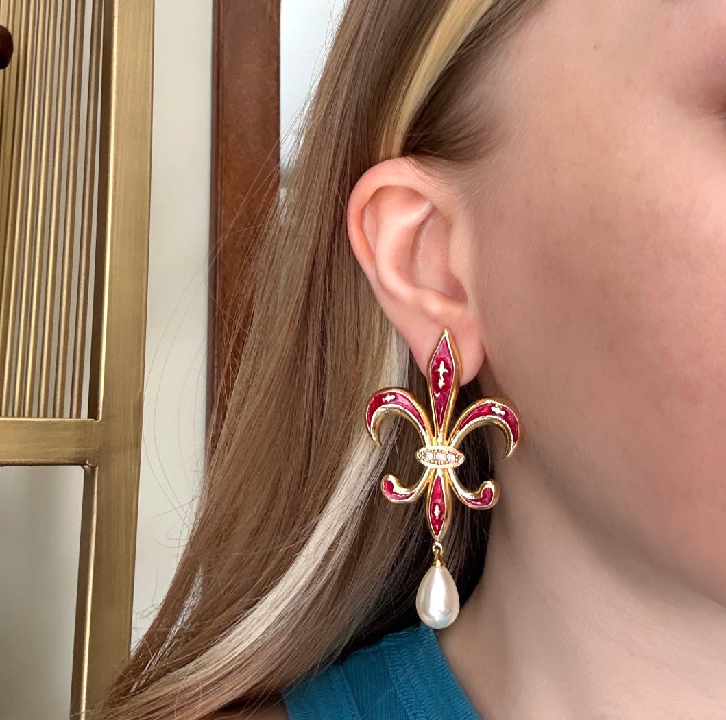 Fleur-de-lis Mineli Küpe