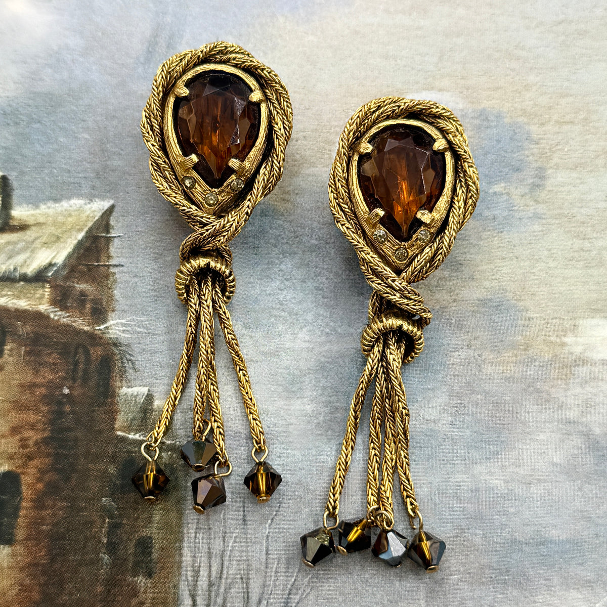 Vendome İmzalı Vintage Tassel Küpe