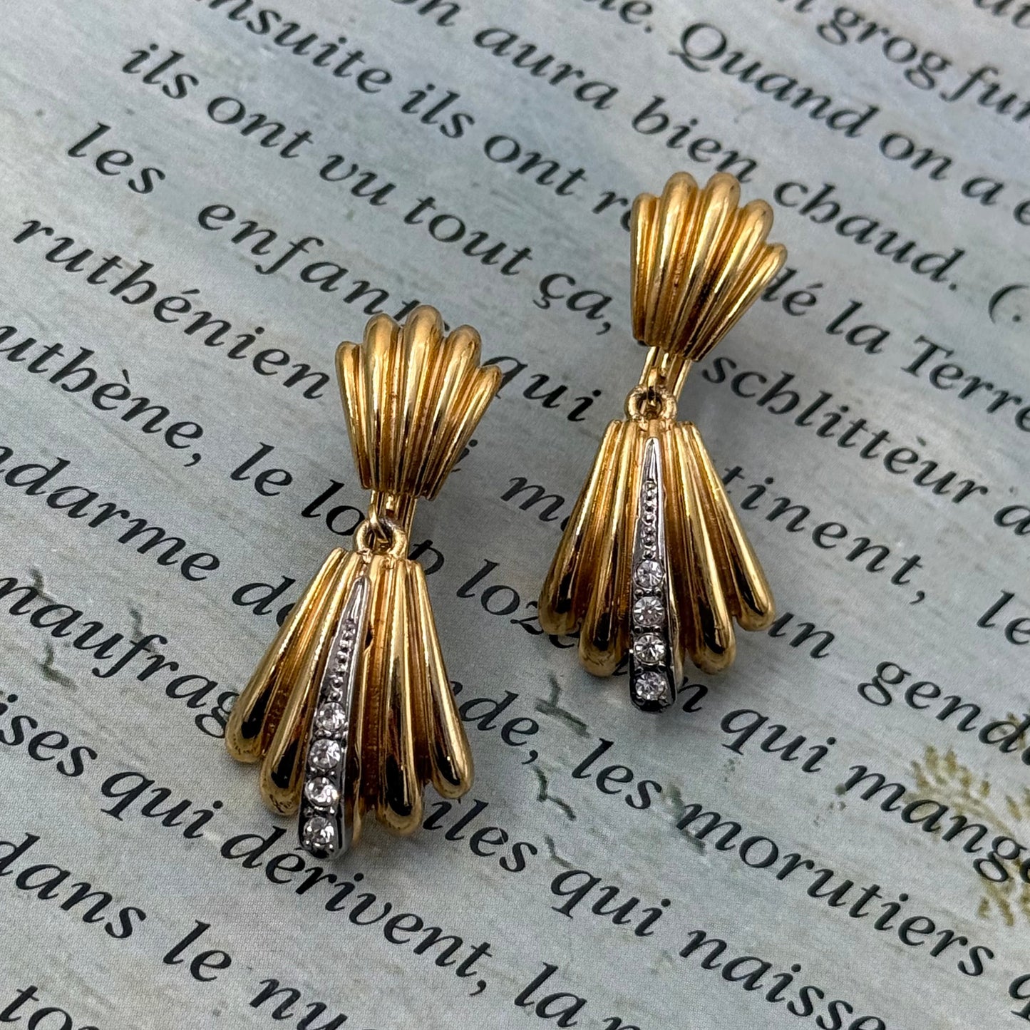 Sphinx İmzalı Vintage Art Deco Küpe