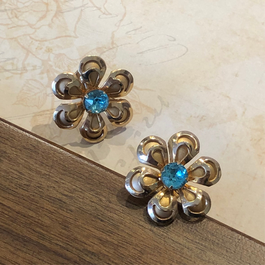 Vintage Çekoslovak Kristal Küpe