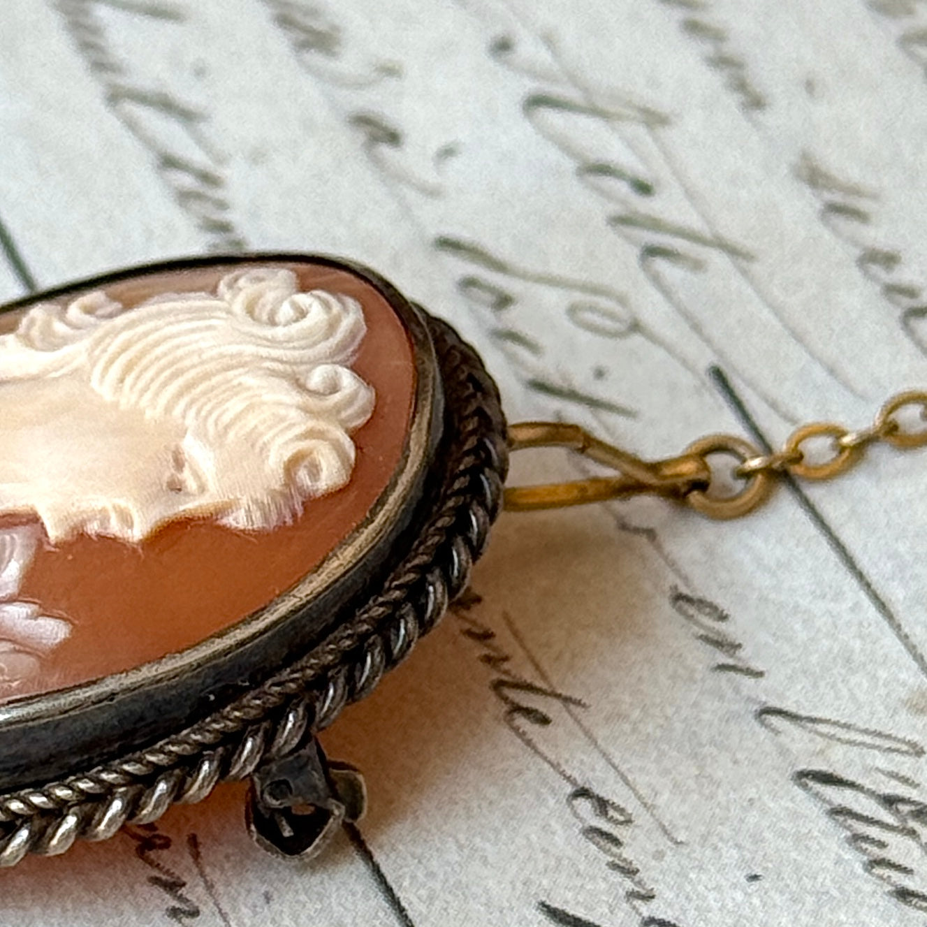 Vintage Cameo Broş / Kolye Ucu
