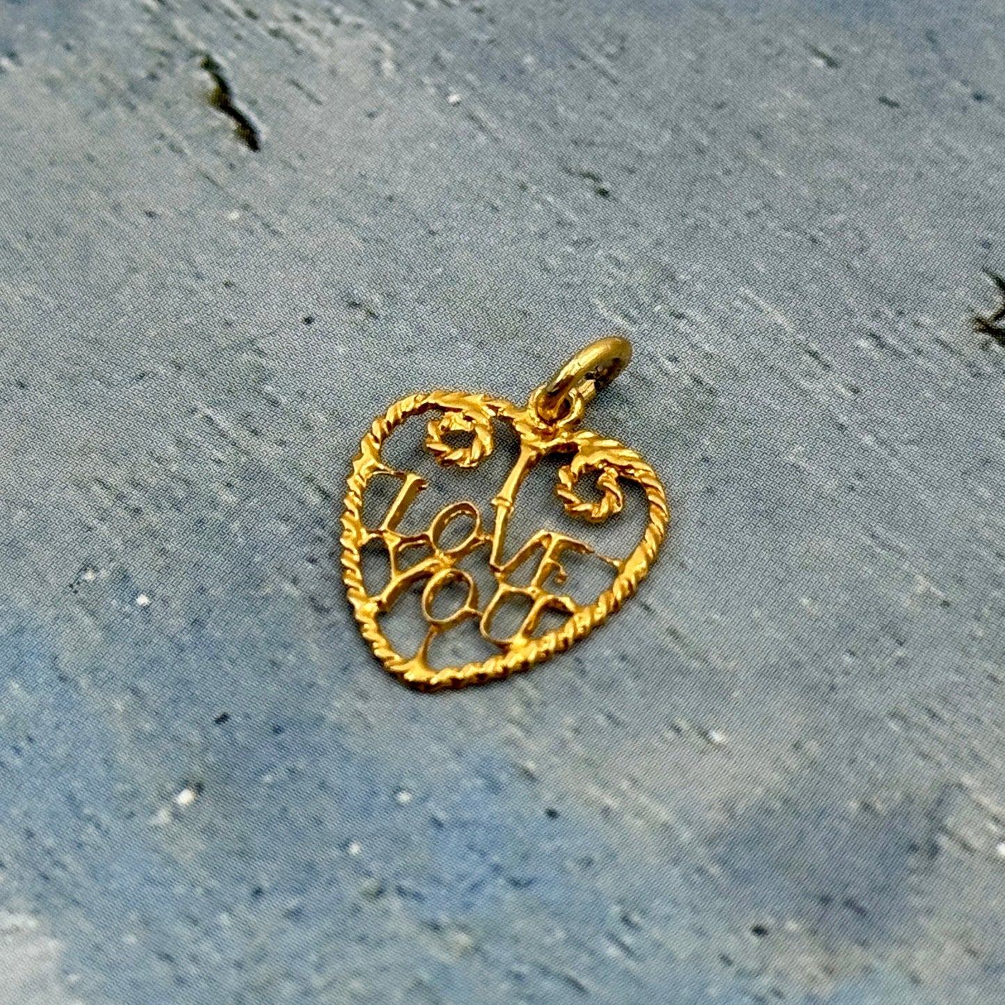 Vintage Heart Kolye Ucu / Charm