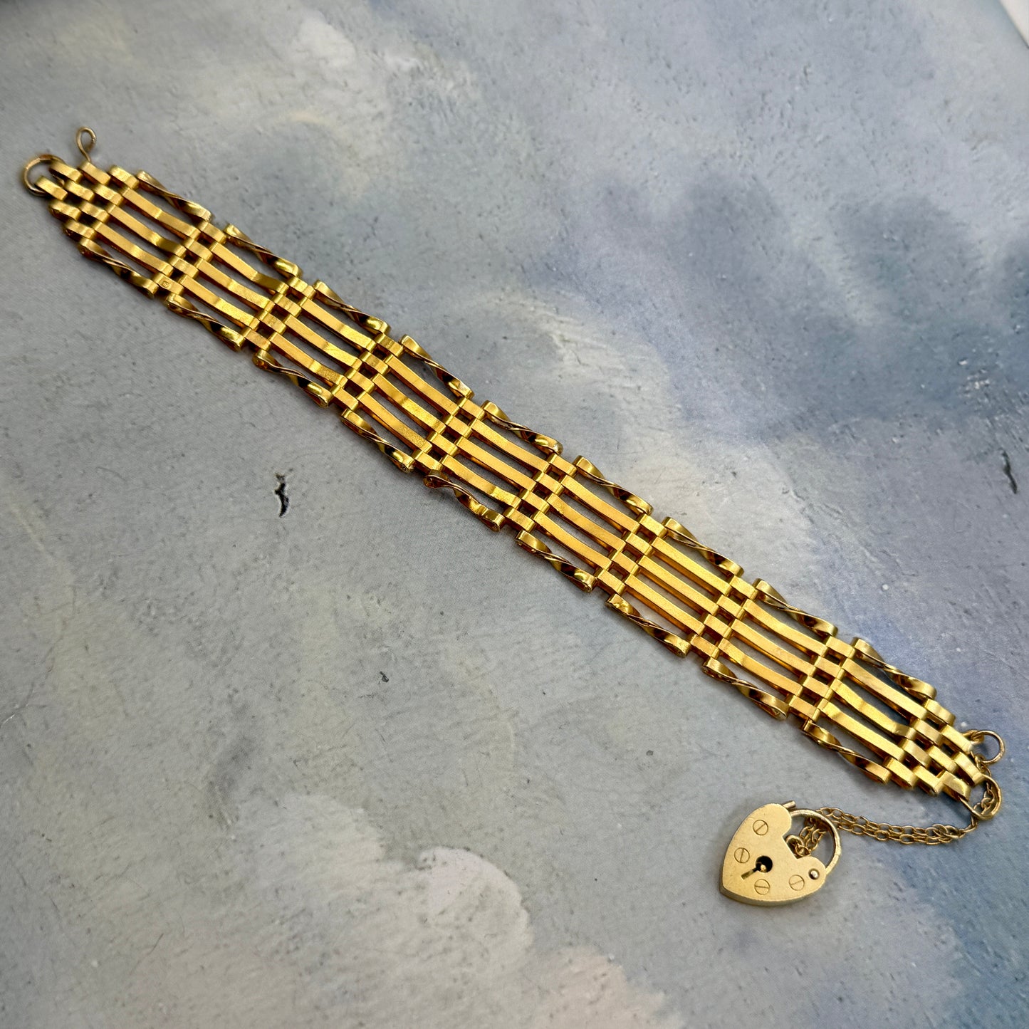 Vintage Heart Padlock Gümüş Bileklik
