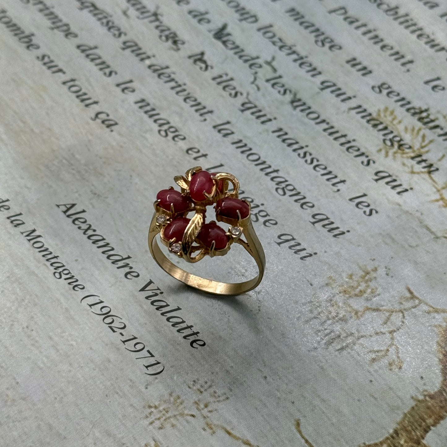 Vintage Cabochon Taşlı Yüzük