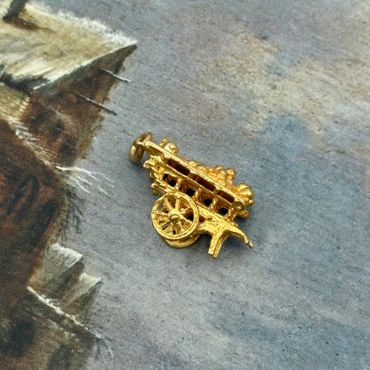 Vintage At Arabası Kolye Ucu Charm