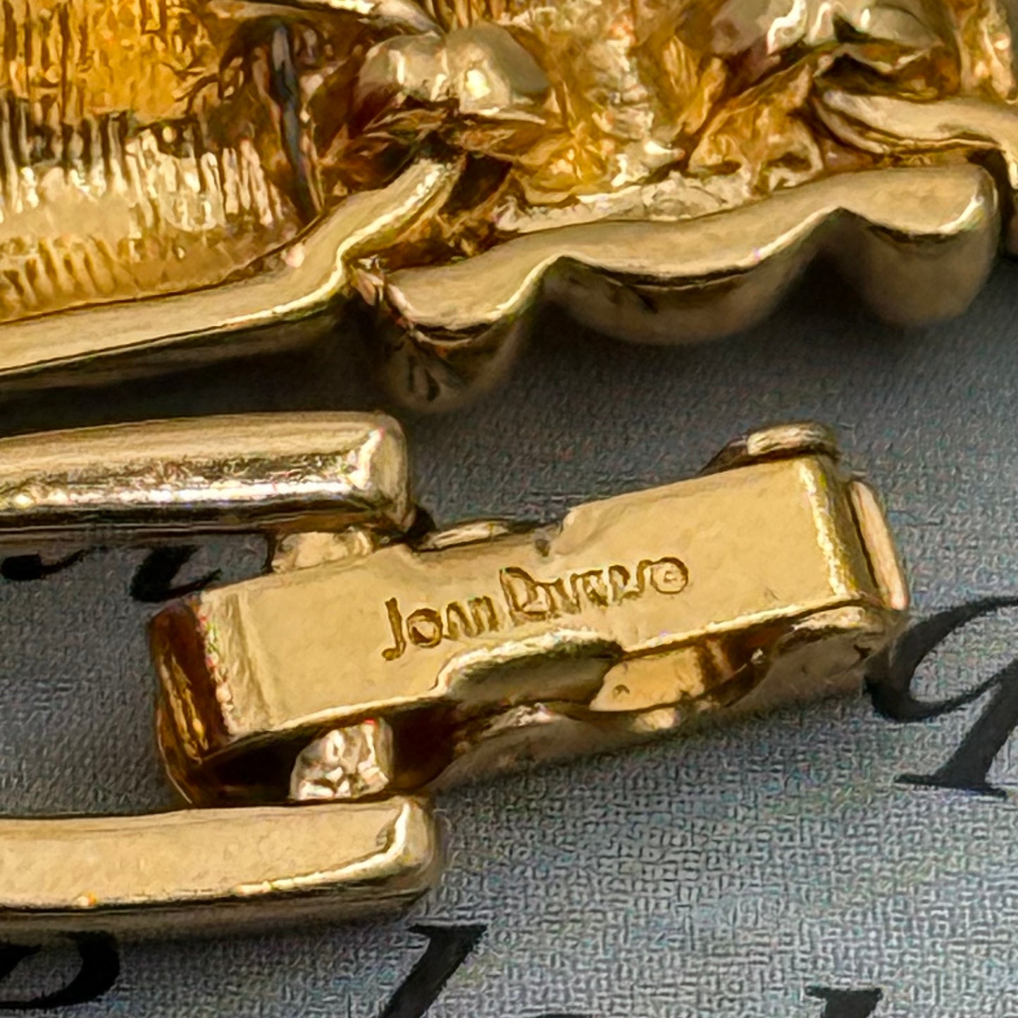 Joan Rivers İmzalı Vintage Lacivert Mineli Bileklik