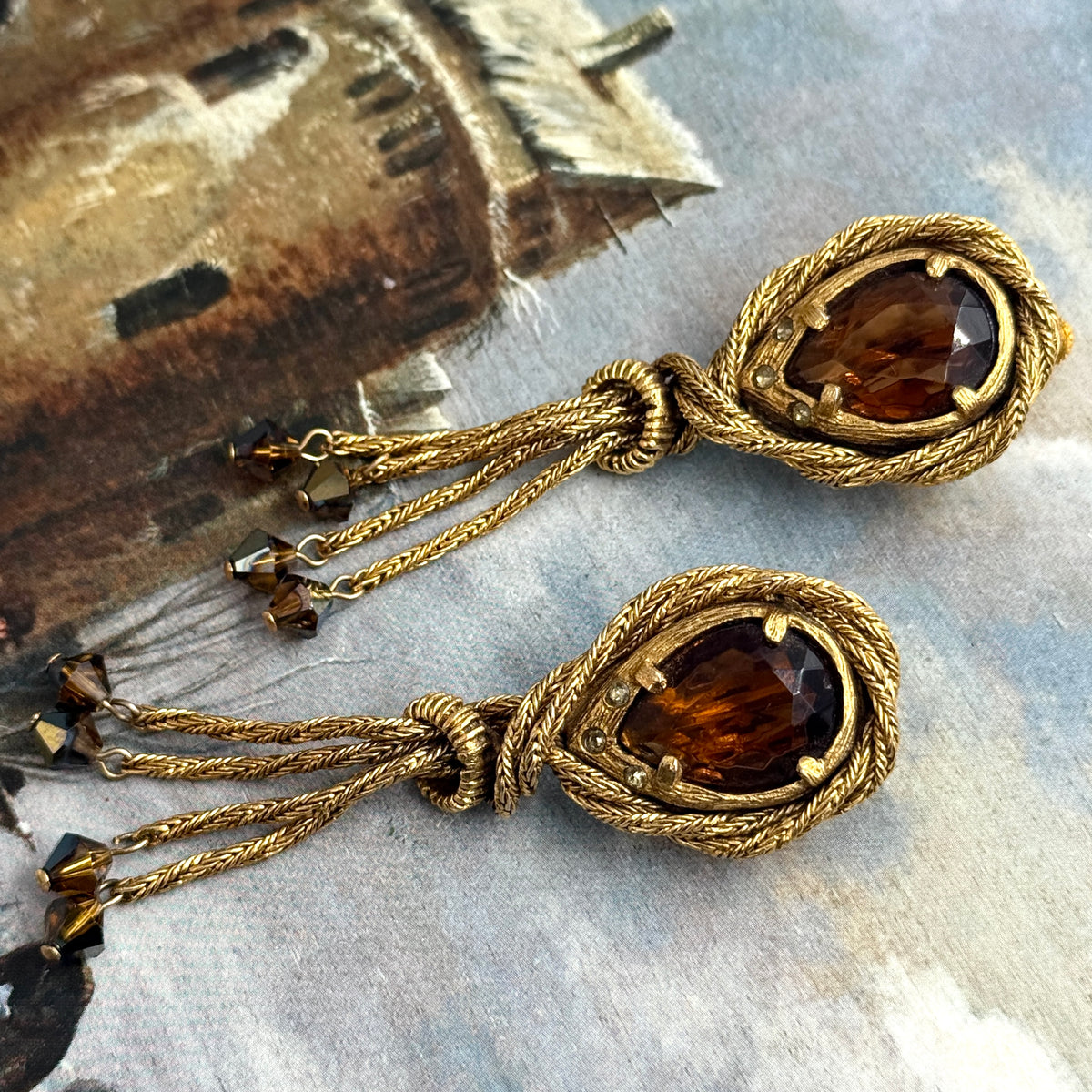 Vendome İmzalı Vintage Tassel Küpe