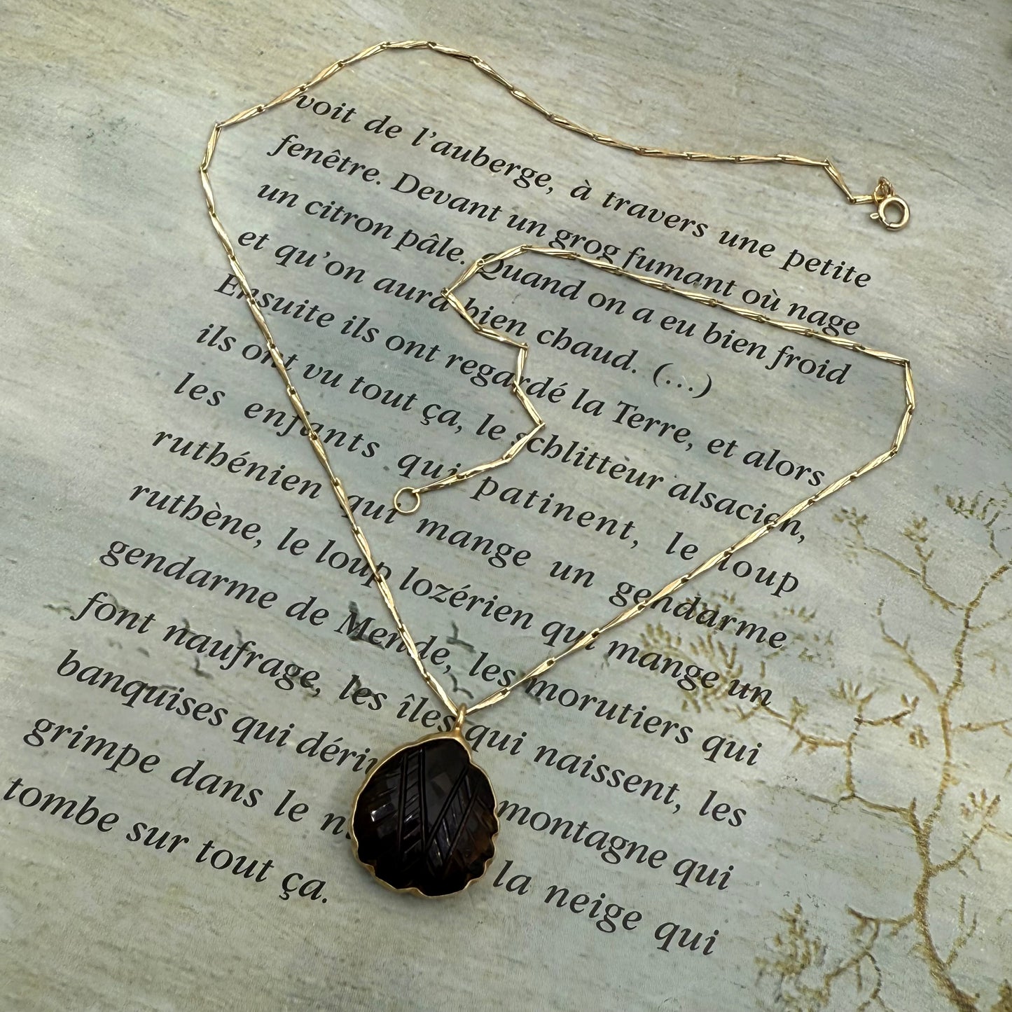 Smoky Quartz Doğal Taşlı Kolye