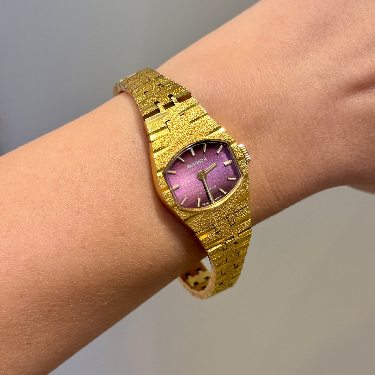 Sekonda Mor Kadranlı Vintage Saat
