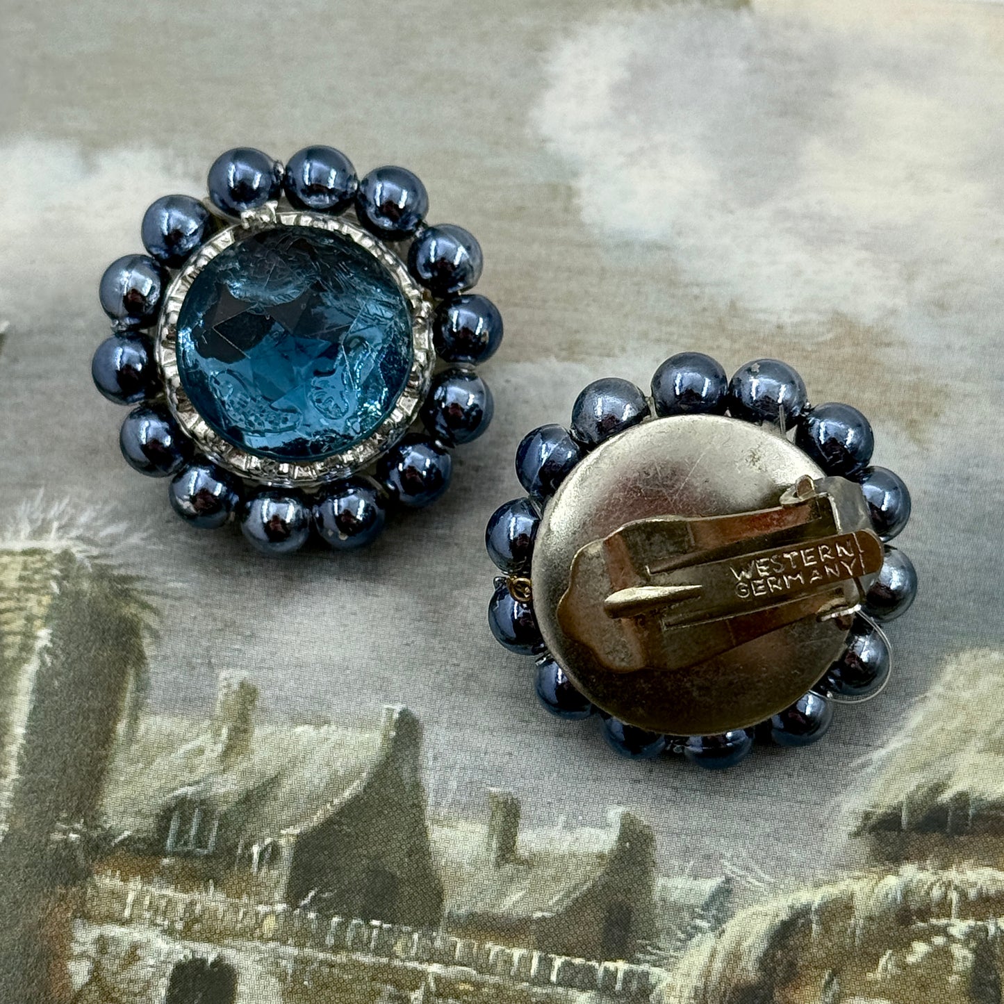 West Germany İmzalı Vintage Küpe