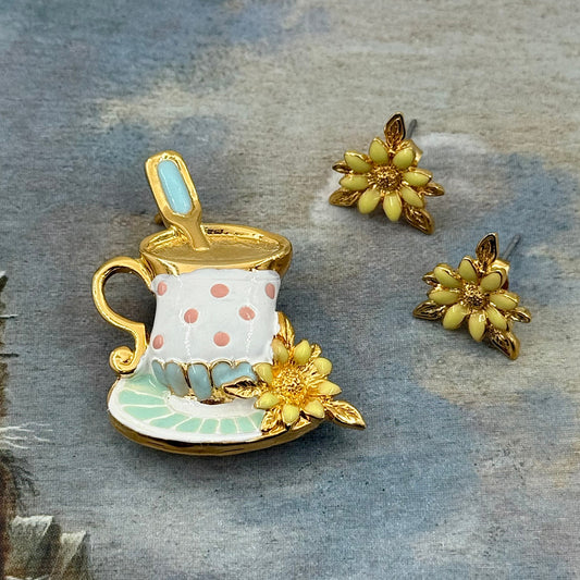 Danecraft İmzalı Set (Broş/Küpe)