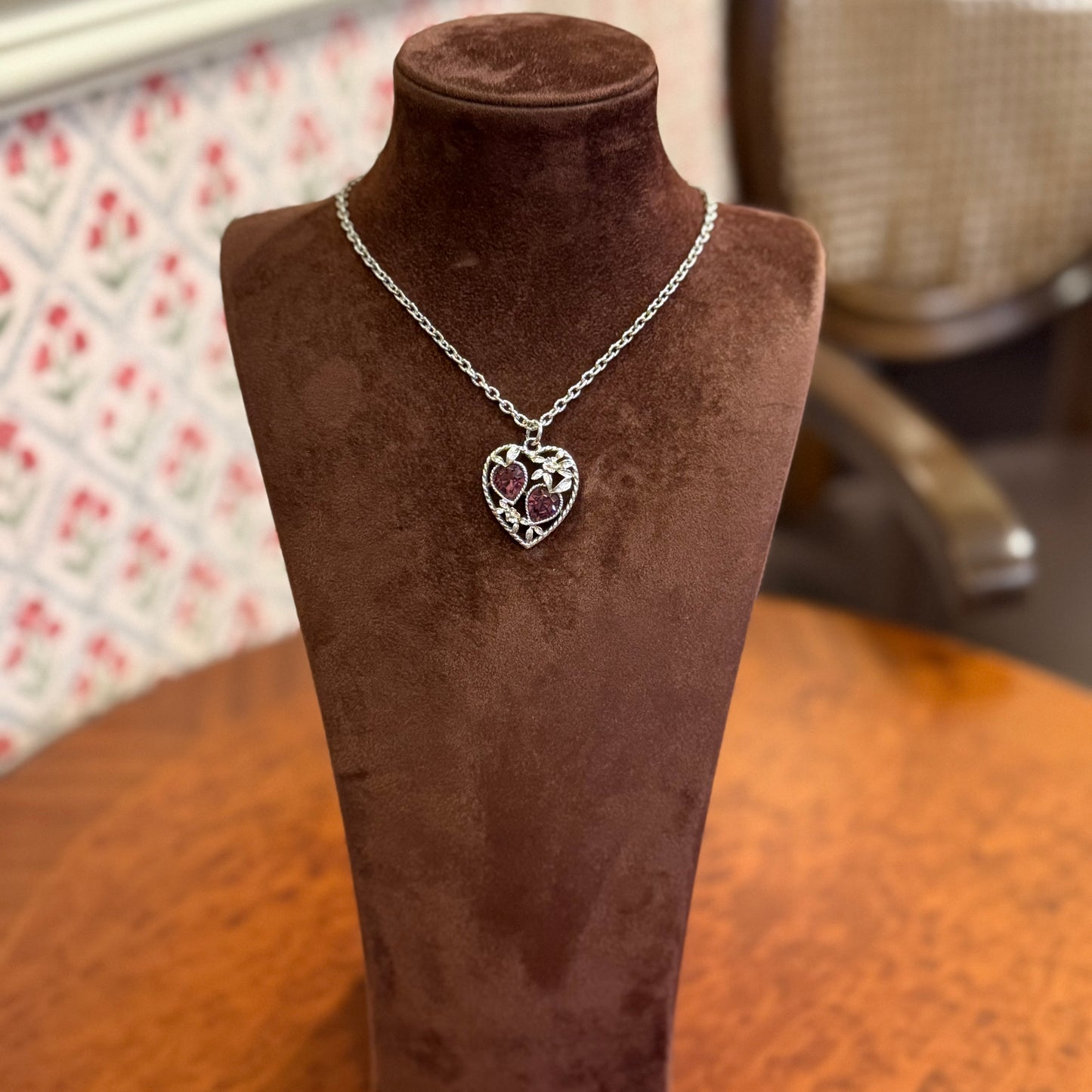 Sarah Coventry İmzalı Vintage Kalp Kolye