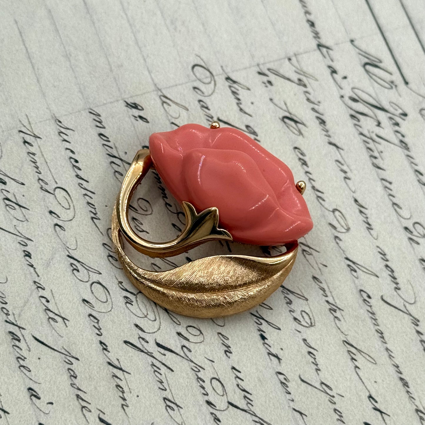 Vintage Lotus Çiçek Broş