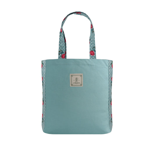 Mint Yeşil Çiçekli Çanta - Tote Bag Koleksiyonu
