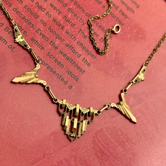 Vintage Art Deco Drop Kolye
