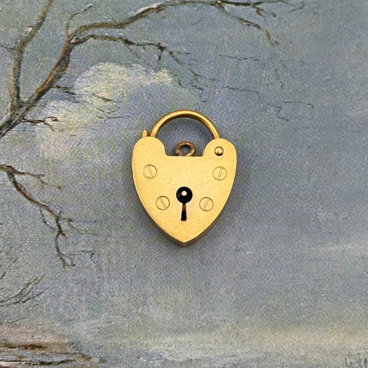 Vintage Padlock Kalp Charm