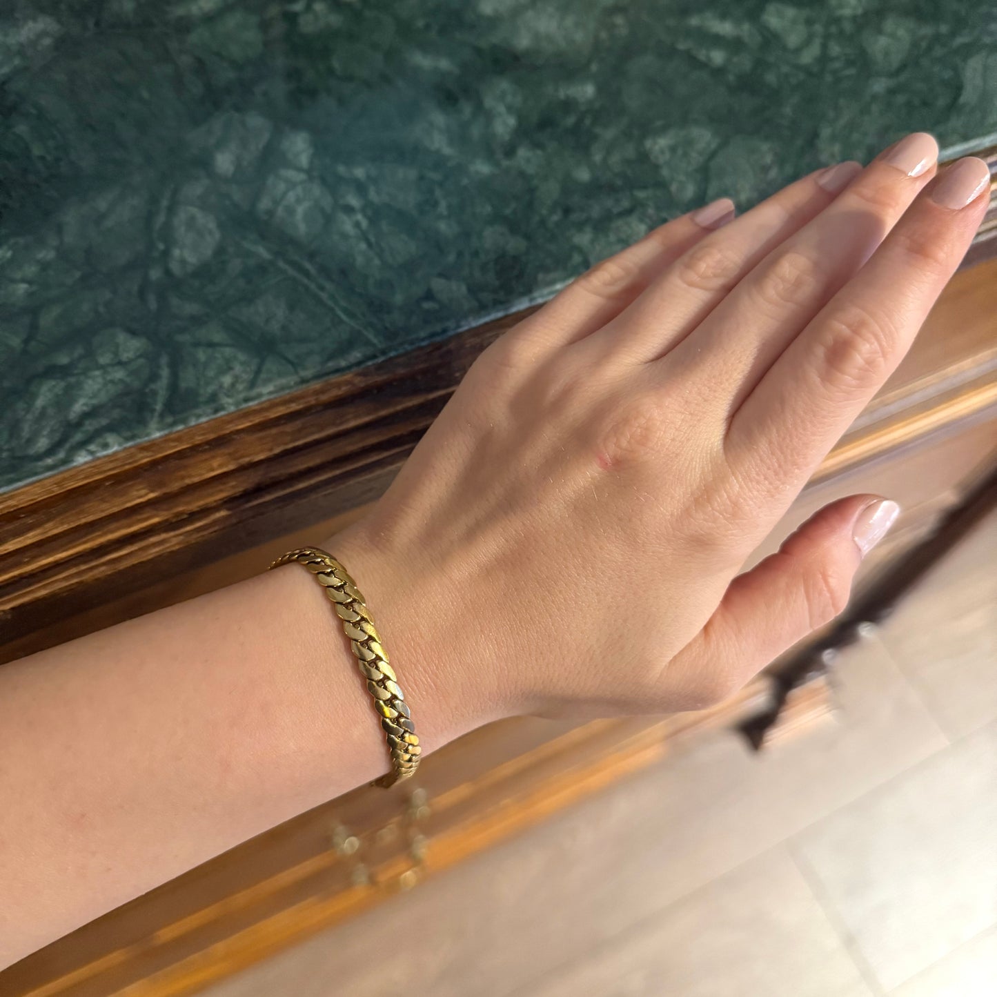 Çelik Yassı Zincir Bileklik