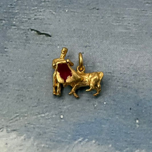 Vintage Boğa Kolye Ucu / Charm