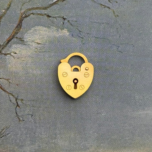 Vintage Padlock Mini Kalp Charm