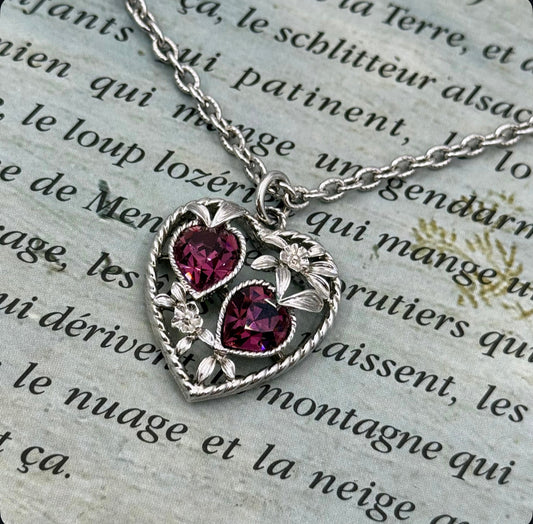 Sarah Coventry İmzalı Vintage Kalp Kolye