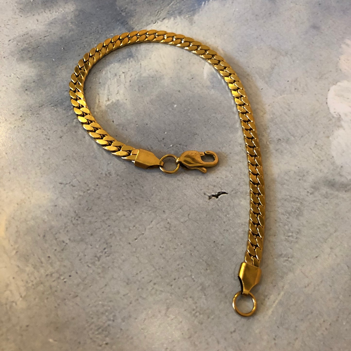 Vintage Yassı Zincir Bileklik