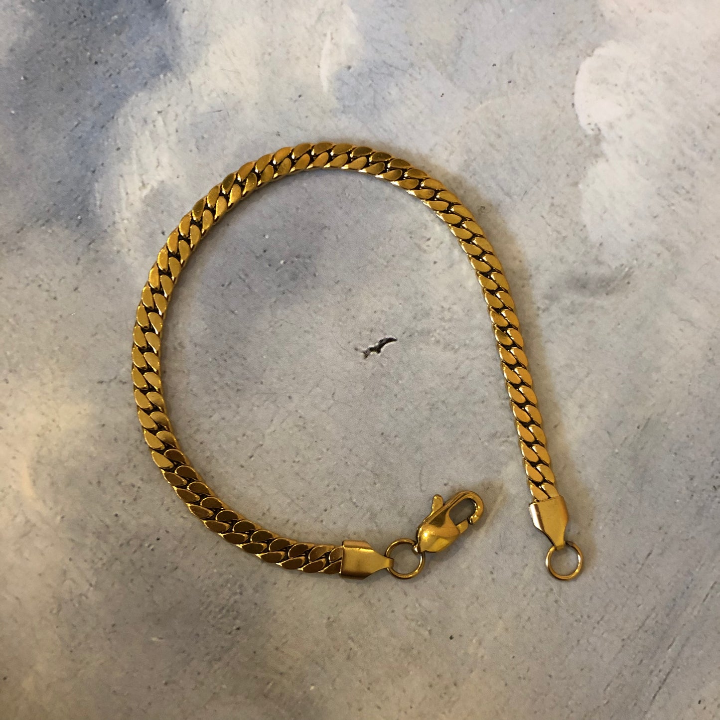 Vintage Yassı Zincir Bileklik