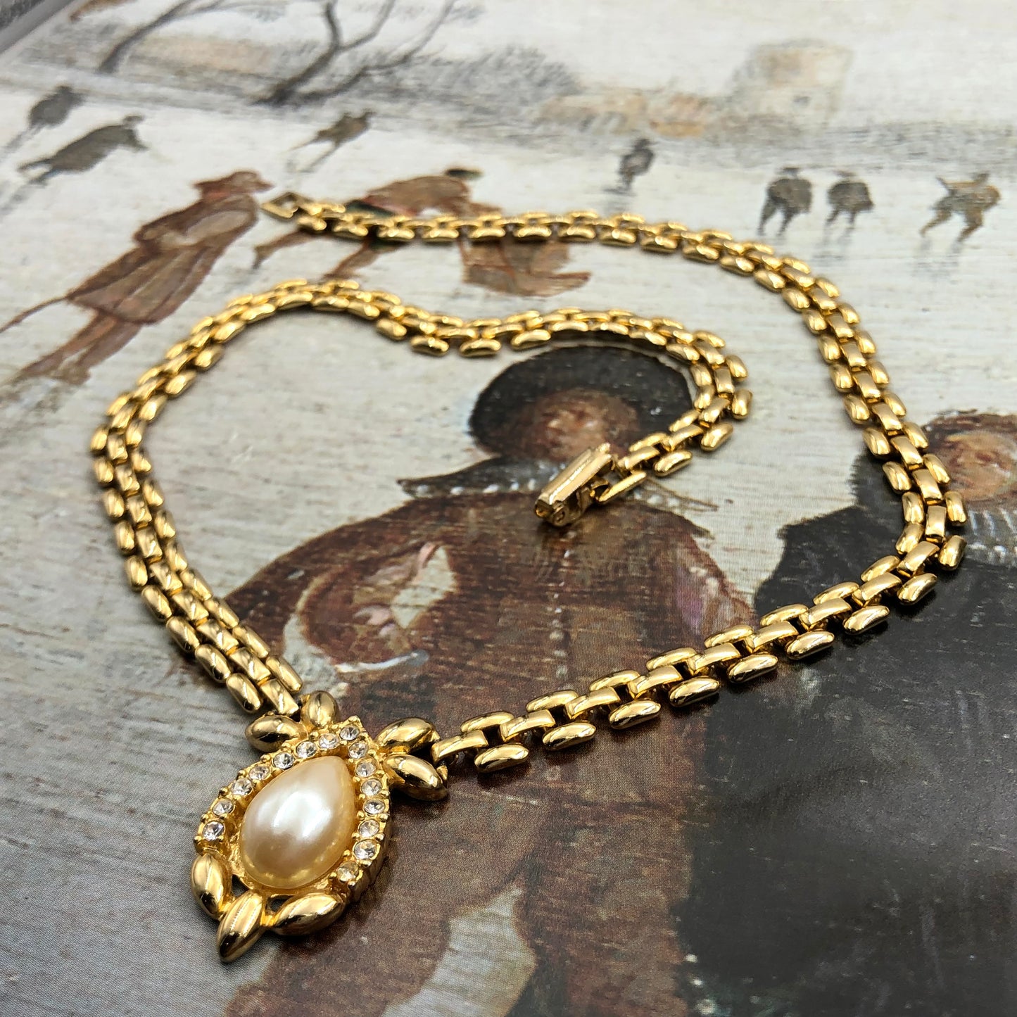 Vintage Byzantine İnci Kolye